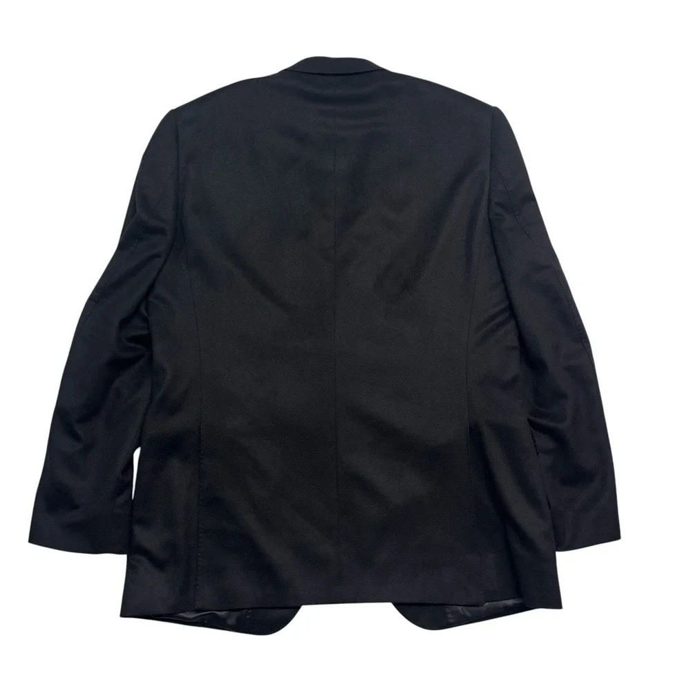 Frank Stella New York 44L Black 100%‎ Cashmere Blazer Jacket Sport Suit Coat